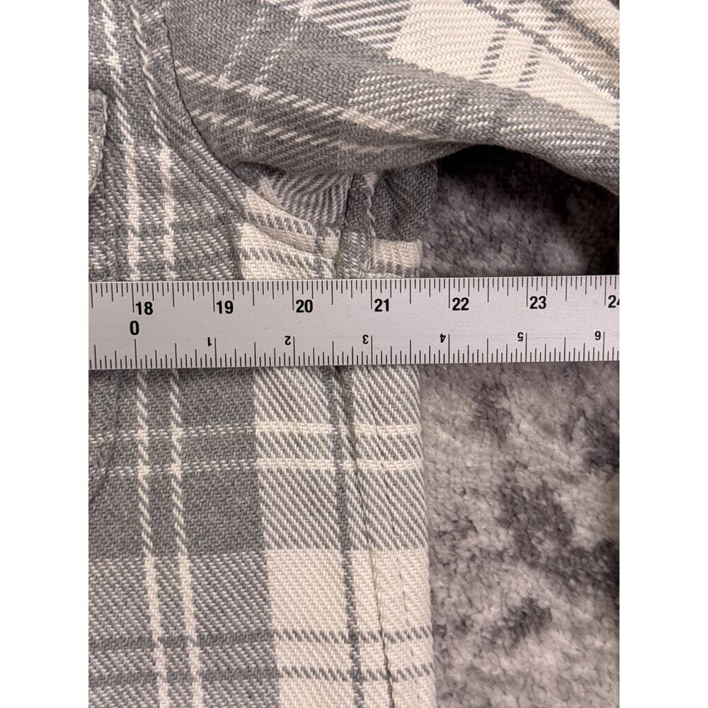 Outerknown Blanket Shirt Medium / Large Womens Heavyweight Flannel Gray Plaid - Picture 4 of 8